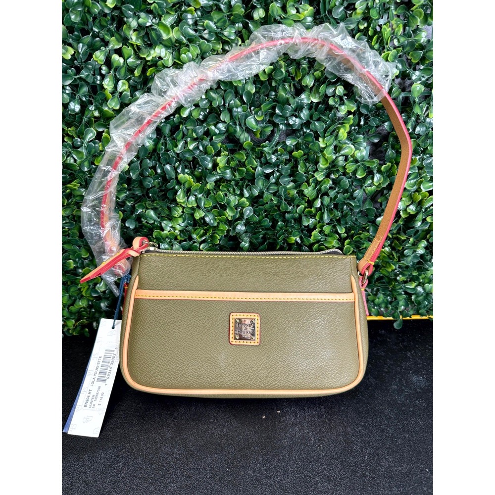 Dooney & Bourke Lola Pouchette EN904 HT Shoulder Bag Womens Hunter Green Leather